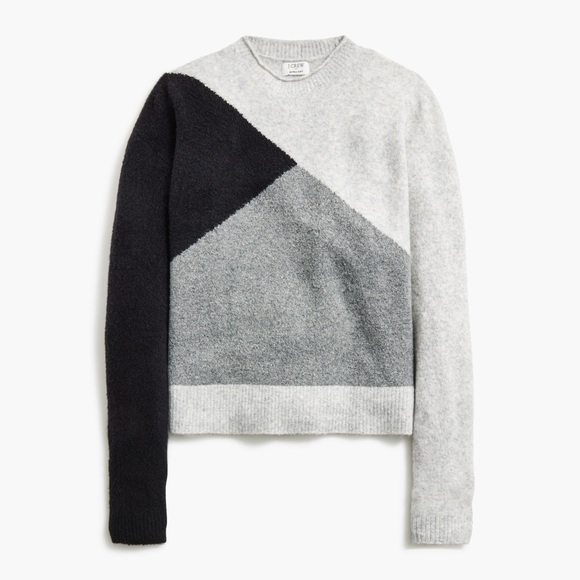 J. Crew Sweaters - J crew Colorblock mockneck sweater in extra-soft yarn